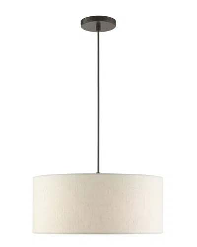 Livex Lighting 3-light English Drum Pendant In Neutral