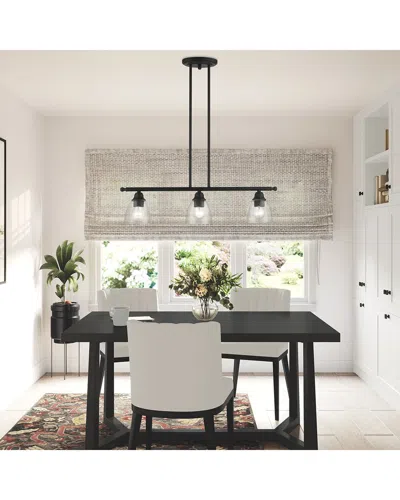 Livex Lighting 3-light Linear Chandelier In Black