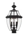 Livex Lighting 3-light Outdoor Post Top Lantern In Black