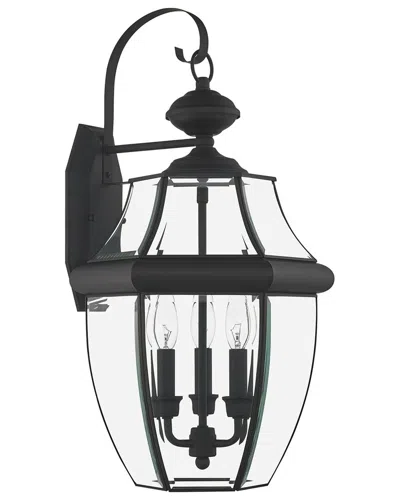 Livex Lighting 3-light Outdoor Wall Lantern In Black