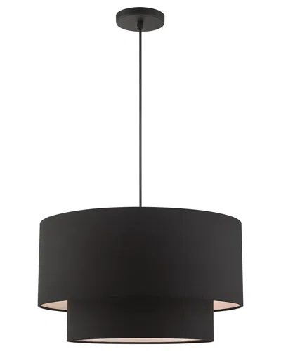 Livex Lighting 3-light Pendant In Black