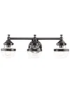 Livex Lighting 3-light Polished Black Chrome Vanity Sconce