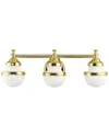 Livex Lighting 3-light Polished Brass Vanity Sconce In Metallic