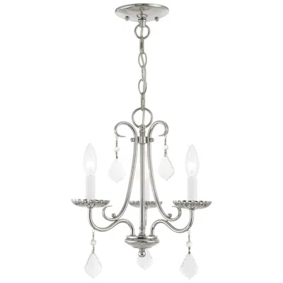 Livex Lighting 3 Light Polished Chrome Mini Chandelier