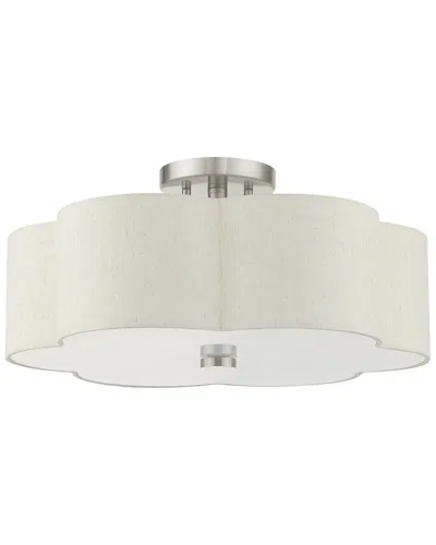 LIVEX LIGHTING LIVEX LIGHTING 3-LIGHT SEMI FLUSH