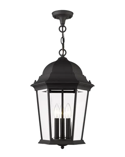 Livex Lighting 3-light Textured Black Outdoor Pendant Lantern