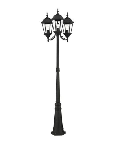 Livex Lighting 3-light Textured Black Outdoor Post-light