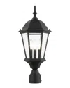 Livex Lighting 3-light Textured Black Outdoor Post Top Lantern