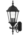 Livex Lighting 3-light Textured Black Outdoor Wall Lantern In Black