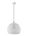 Livex Lighting 3-light White With Brushed Nickel Accents Pendant In White