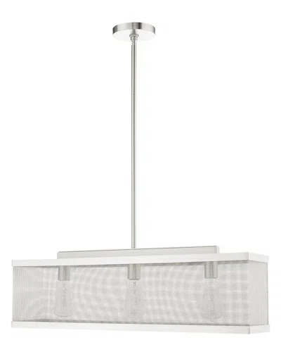 Livex Lighting 3-light Brushed Nickel Chandelier In Metallic