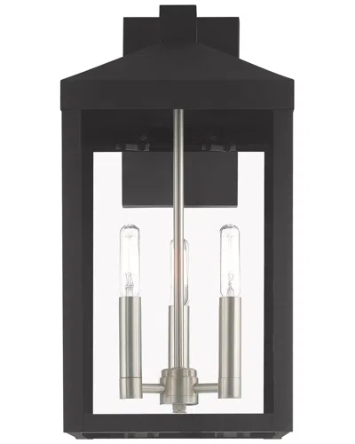 Livex Lighting 3-light Outdoor Wall Lantern In Black