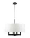 Livex Lighting 4-light Black Chandelier In Black