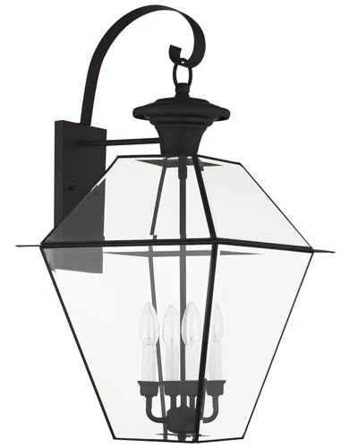 Livex Lighting 4-light Black Outdoor Wall Lantern