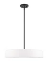 Livex Lighting 4-light Black With Brushed Nickel Accents Pendant In Black