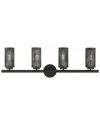 Livex Lighting 4-light Black With Brushed Nickel Accents Vanity Sconce
