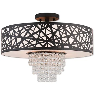 Livex Lighting 4 Light Bronze Ceiling Mount