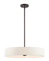 Livex Lighting 4-light Bronze With Antique Brass Accents Pendant In Bronze