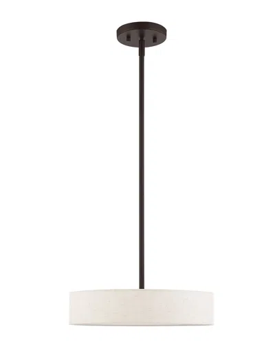 Livex Lighting 4-light Bronze With Antique Brass Accents Pendant