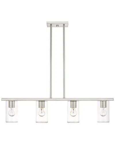 Livex Lighting 4-light Brushed Nickel Chandelier In Metallic