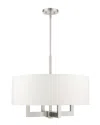 Livex Lighting 4-light Brushed Nickel Chandelier In Metallic