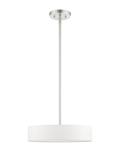 Livex Lighting 4-light Brushed Nickel Pendant In Metallic