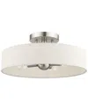 Livex Lighting 4-light Brushed Nickel Semi Flush Pendant In Metallic