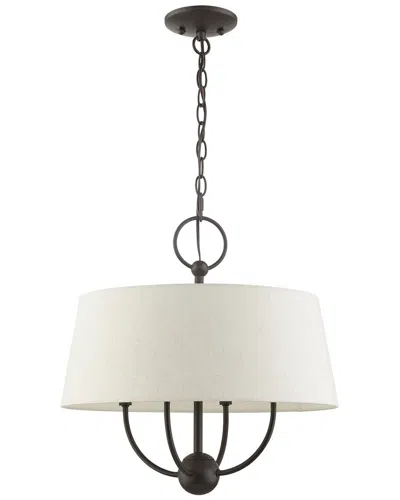 Livex Lighting 4 Light English Bronze Pendant Chandelier In Gold