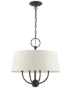 Livex Lighting 4 Light English Bronze Pendant Chandelier In Gold