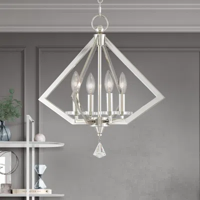 Livex Lighting 4 Light Polished Nickel Mini Chandelier