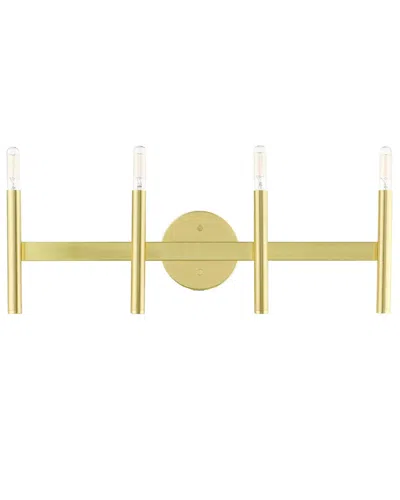 Livex Lighting 4-light Satin Brass Ada Vanity Sconce In Metallic