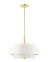 Livex Lighting 4-light Satin Brass Chandelier In Metallic
