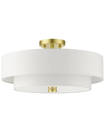 Livex Lighting 4-light Semi Flush In White