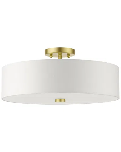 Livex Lighting 4-light Semi Flush In White