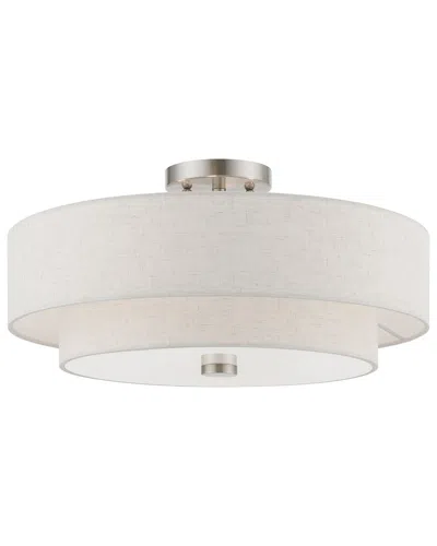 Livex Lighting 4-light Semi-flush In Neutral