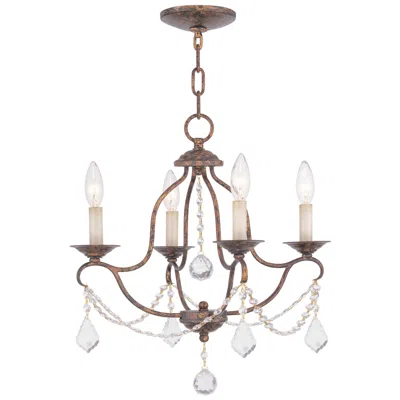 Livex Lighting 4 Light Venetian Golden Bronze Chandelier