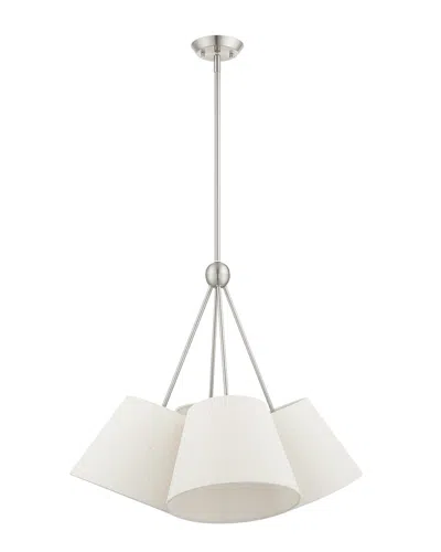 Livex Lighting 4-light Brushed Nickel Chandelier In Metallic
