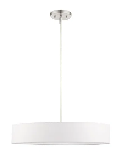 Livex Lighting 4-light Brushed Nickel Pendant In Metallic