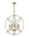 Livex Lighting 5-light Antique Brass Chandelier In Metallic