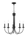 Livex Lighting 5-light Black Chandelier In Black