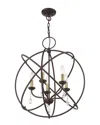 Livex Lighting 5-light Black Chandelier In Black