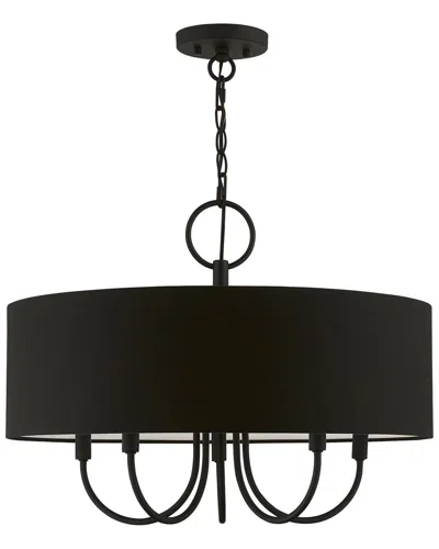 Livex Lighting 5 Light Black Pendant Chandelier