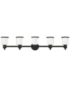 Livex Lighting 5-light Black Vanity Sconce In Black