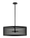 Livex Lighting 5-light Black With Brushed Nickel Accents Chandelier In Black