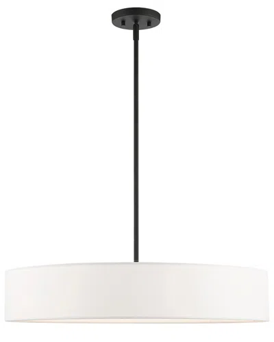 Livex Lighting 5-light Black With Brushed Nickel Accents Pendant