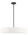 Livex Lighting 5-light Black With Brushed Nickel Accents Pendant In Black