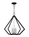 Livex Lighting 5-light Black With Brushed Nickel Cluster Chandelier In Black
