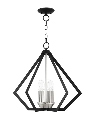 Livex Lighting 5-light Black With Brushed Nickel Cluster Chandelier