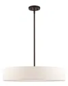 Livex Lighting 5-light Bronze With Antique Brass Accents Pendant In Bronze