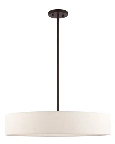 Livex Lighting 5-light Bronze With Antique Brass Accents Pendant